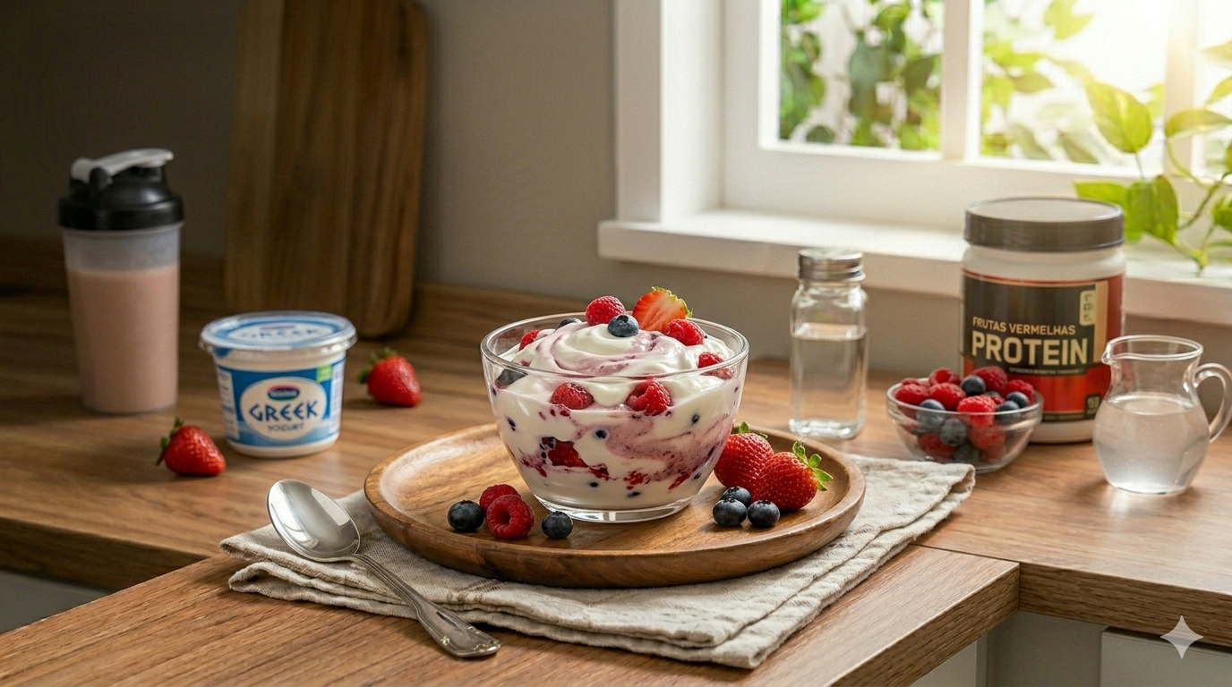 Iogurte proteico com whey protein