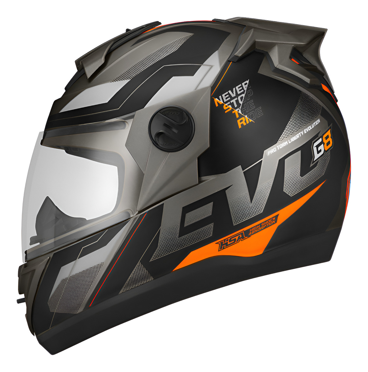 Capacete Moto Fechado Pro Tork Evolution 788 G8 Evo Cristal