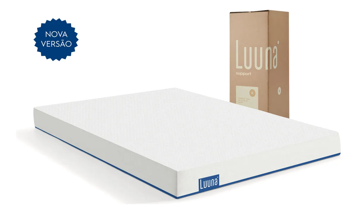 Colchão Casal Luuna Support: Espuma Ortopédica e Térmica Firme para Noites Reparadoras